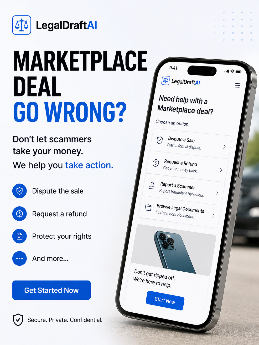 Ad graphic — Marketplace Deal Go Wrong?