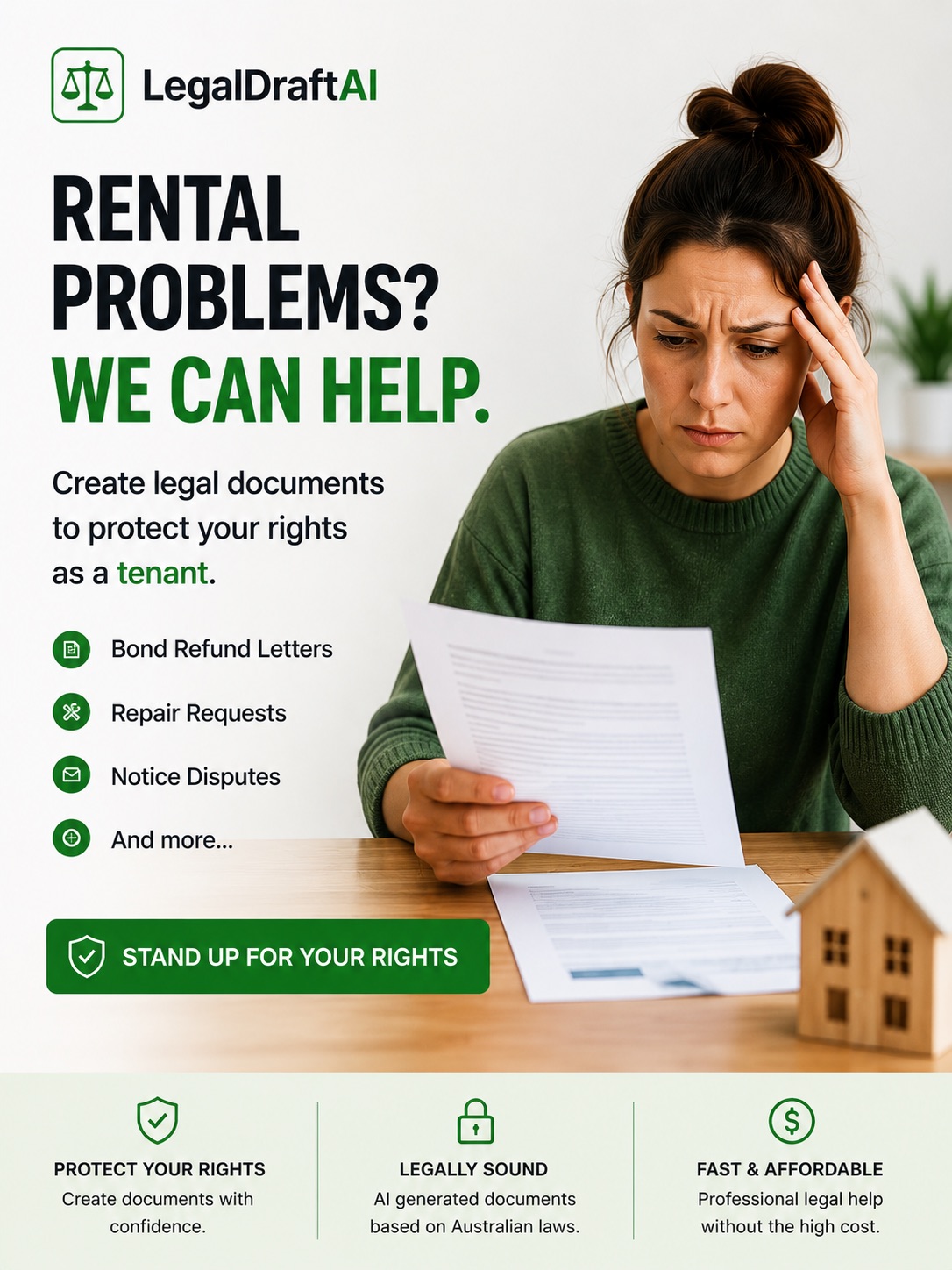 Ad graphic — Rental Problems? We Can Help.