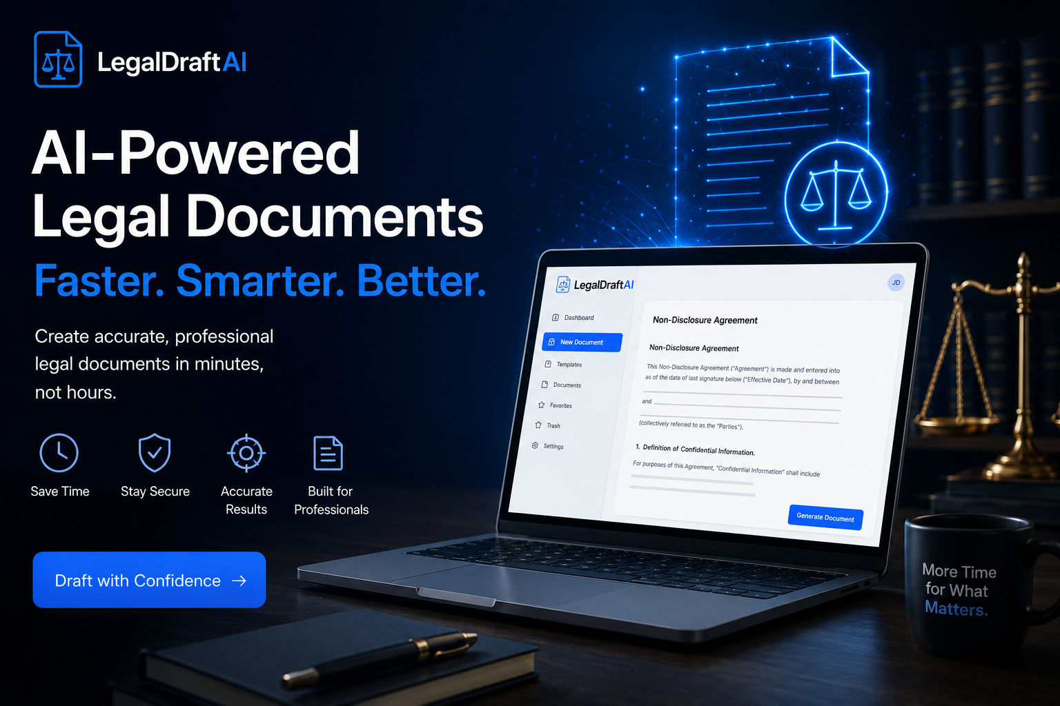 Banner — AI-Powered Legal Documents. Faster. Smarter. Better.