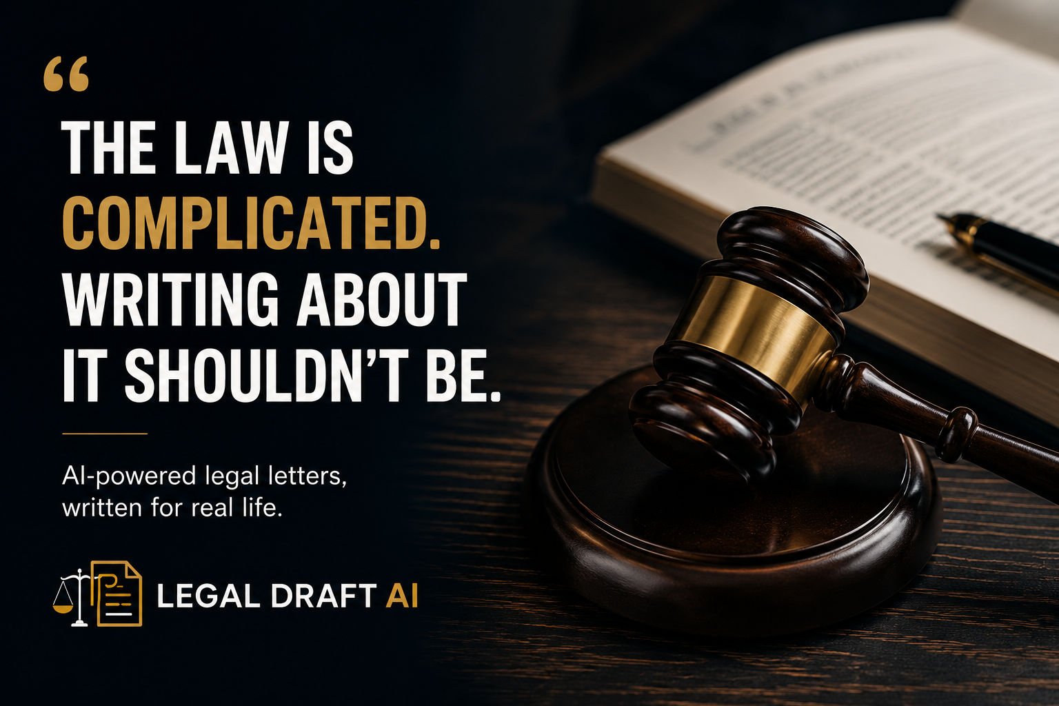 Banner — The Law Is Complicated. Writing About It Shouldn't Be.