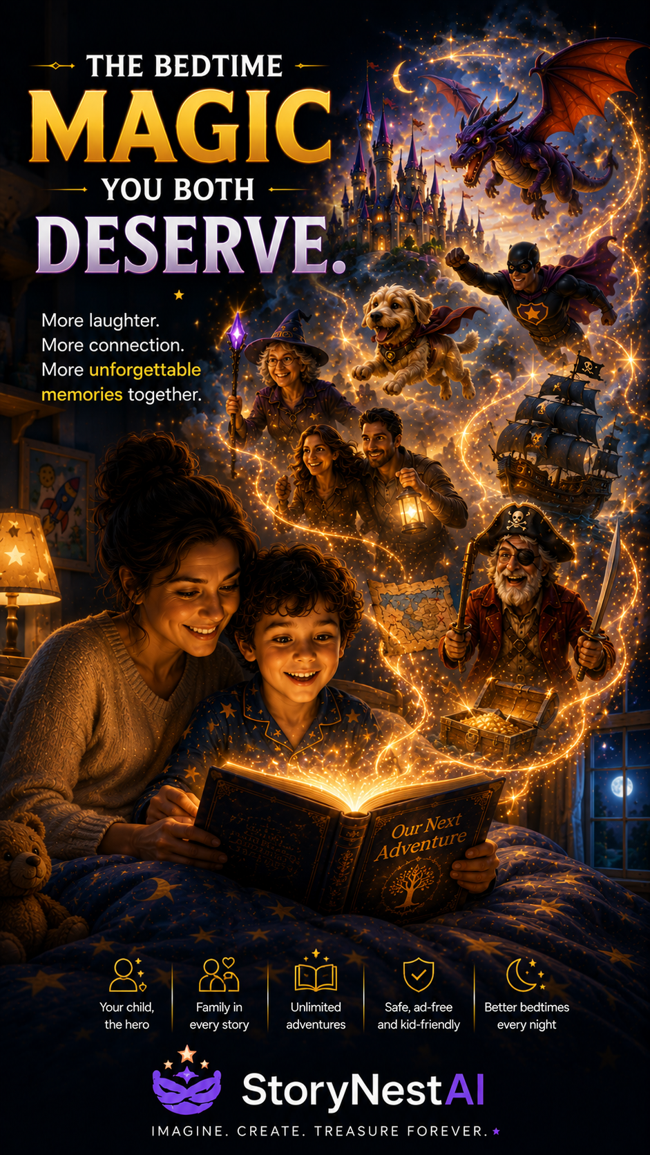 Ad — "The bedtime magic you both deserve"