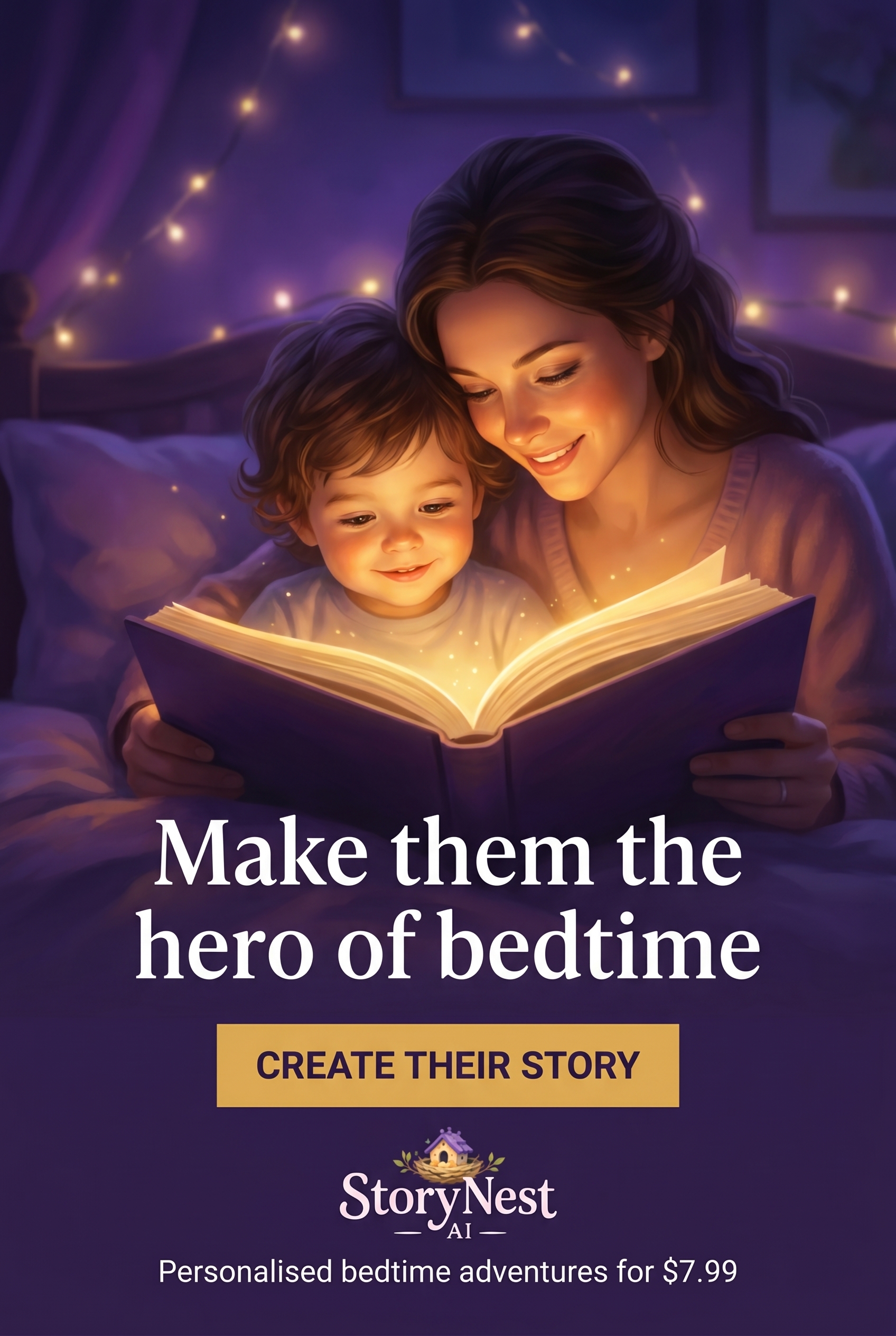 Hero ad — "Make them the hero of bedtime"