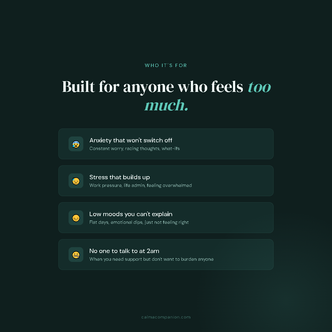Who It's For — Feels Too Much