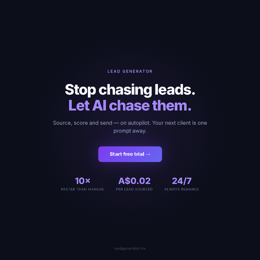 CTA — Stop Chasing Leads